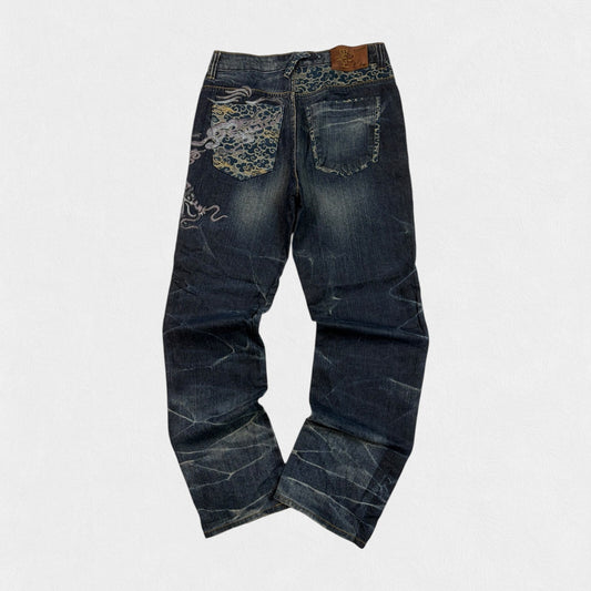 Vintage Y2K Big Train Japanese hip hop jeans (W30)
