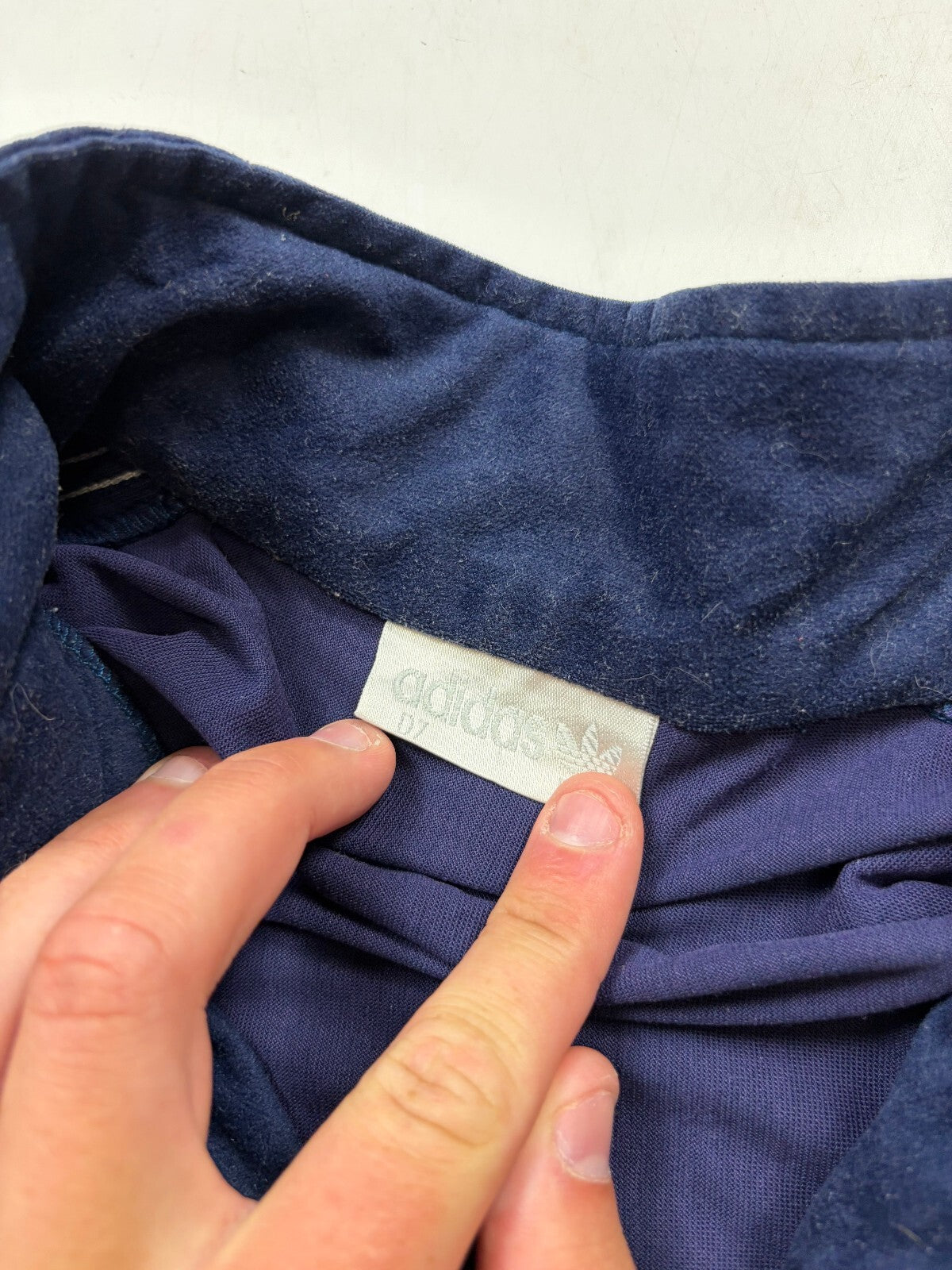Vintage 90s adidas originals velour track top (L)