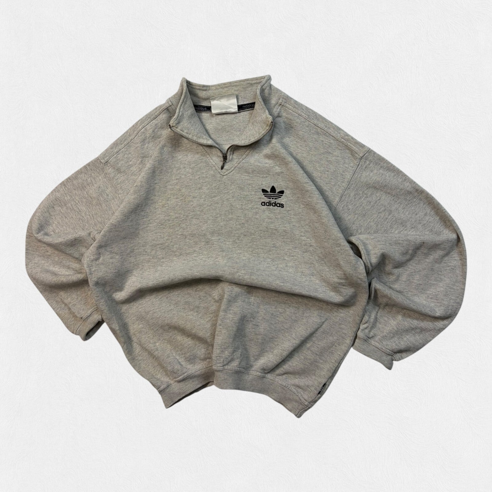 Vintage 90s adidas originals quarter zip sweatshirt (M)