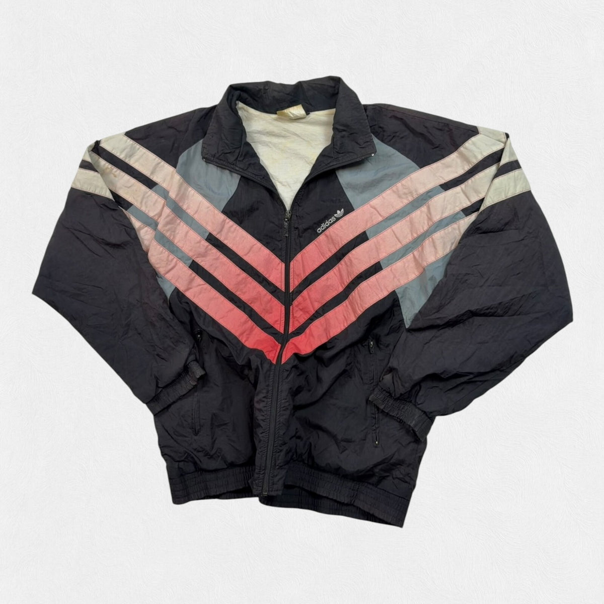 Vintage 90s adidas originals colour block track jacket (L)