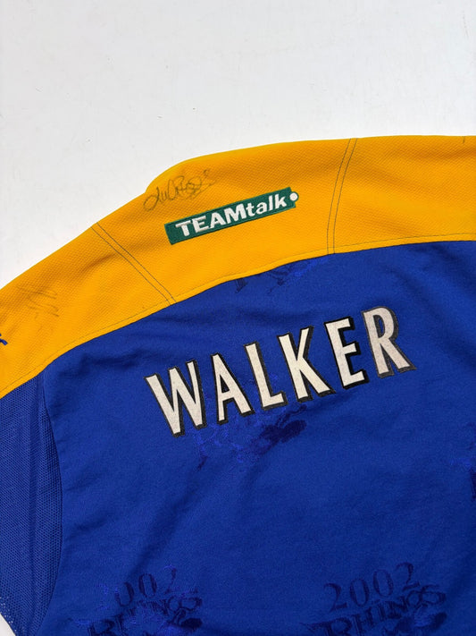 Vintage Leeds Rhinos 2002 Chev Walker signed Asics rugby league shirt (M)