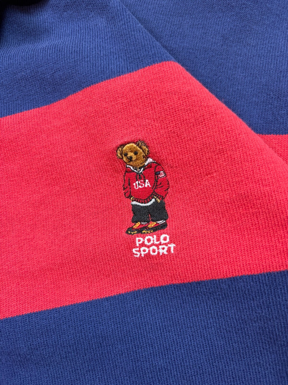 Vintage 90s Ralph Lauren Polo sport striped rugby polo (L)
