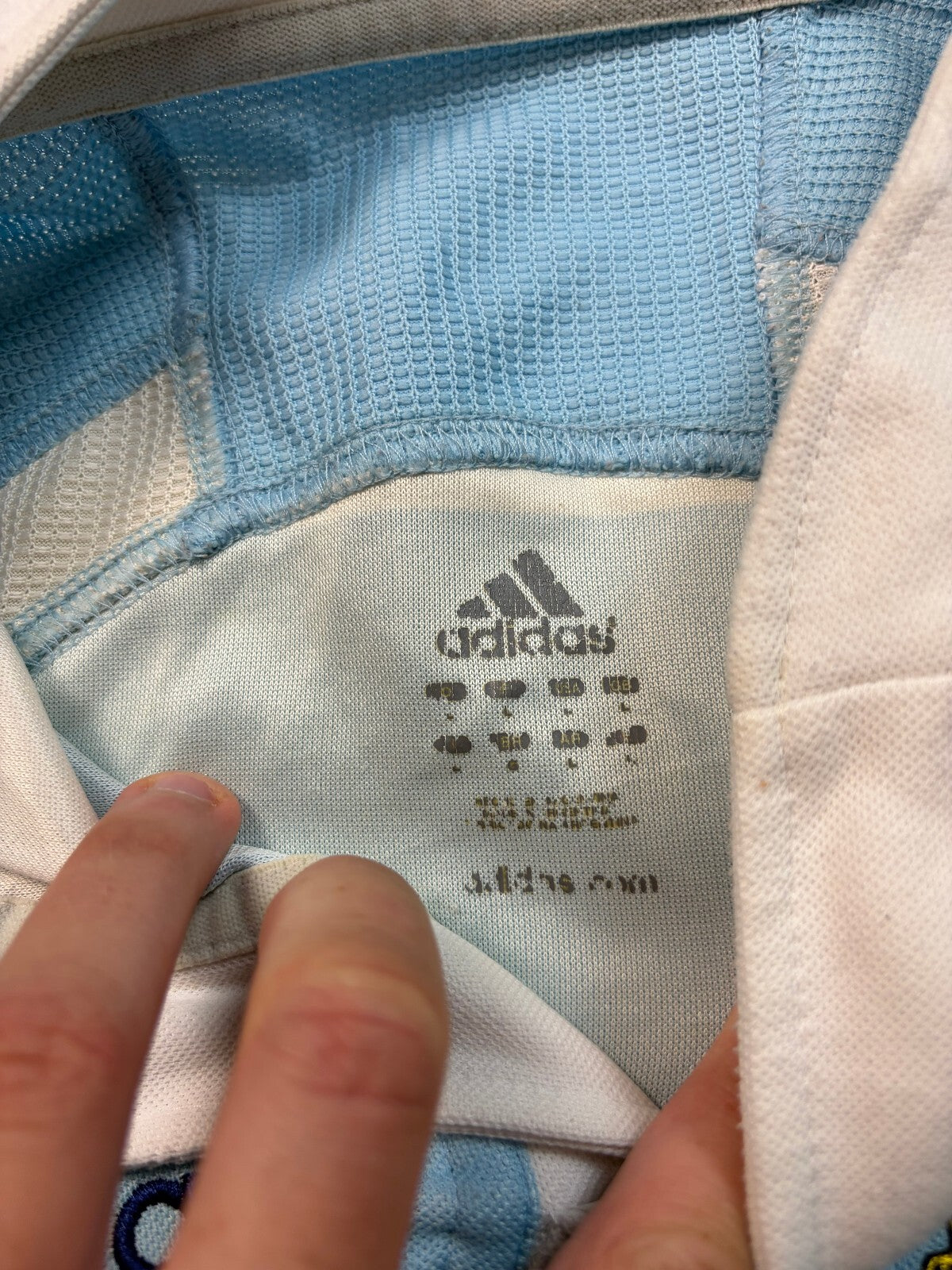 Vintage Argentina 2007/08 Adidas rugby union shirt (L)
