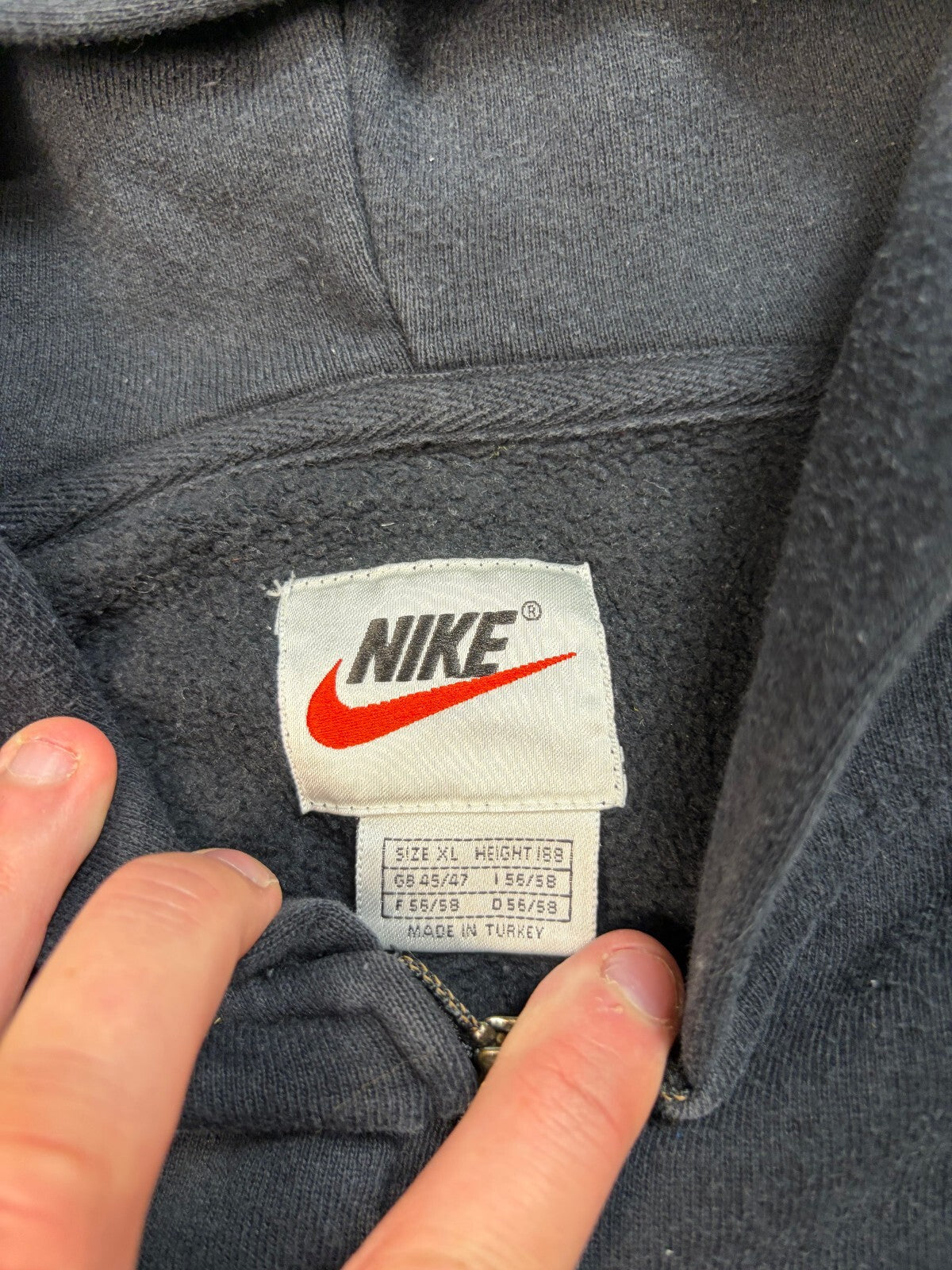 Vintage 90s Nike full zip hoodie (XL)