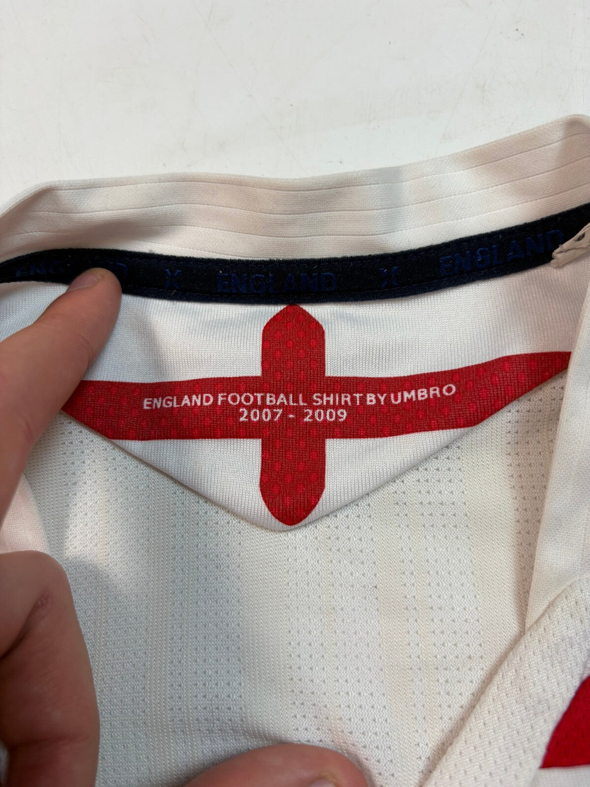 Vintage England 2007-09 Umbro home football shirt (XXL)