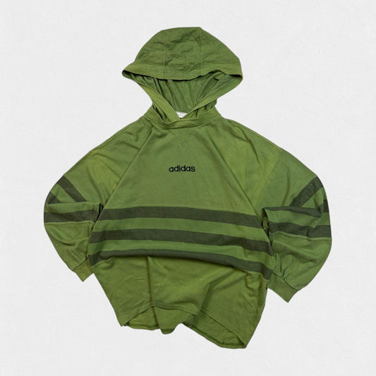 Vintage 90s adidas originals striped hoodie (XL)