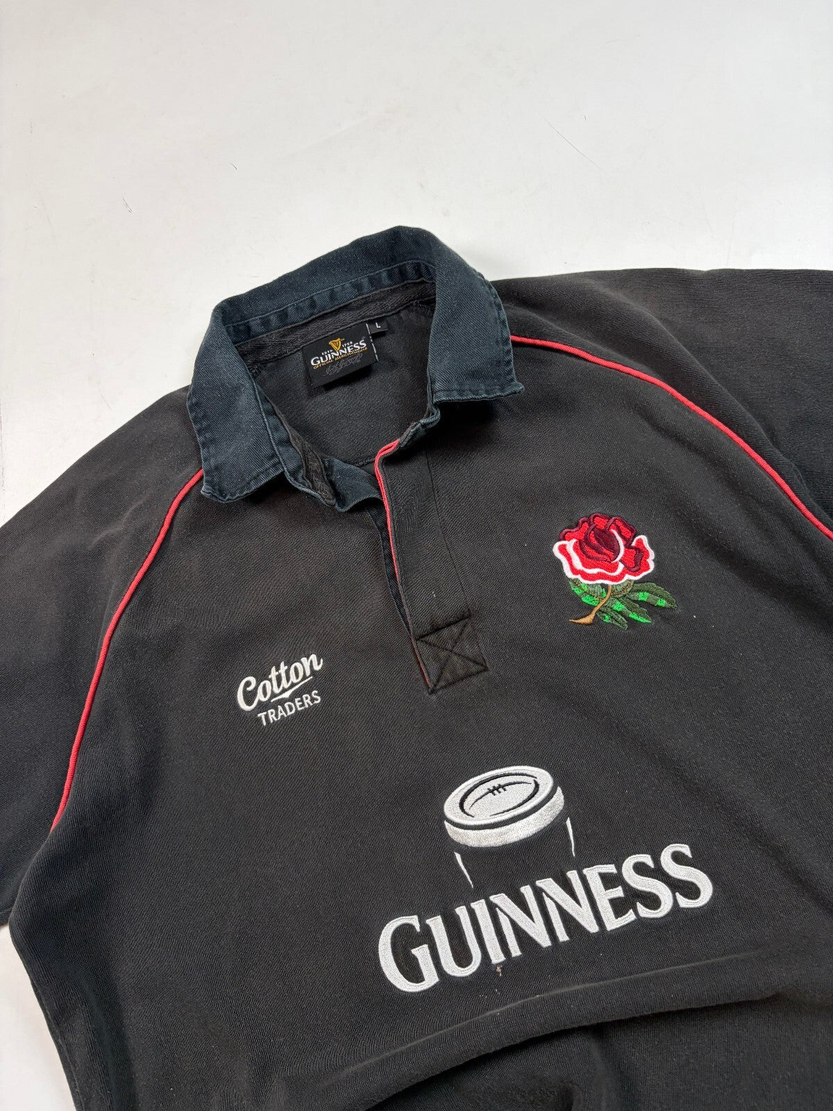 Vintage England Guinness Cotton Traders rugby union shirt (L)