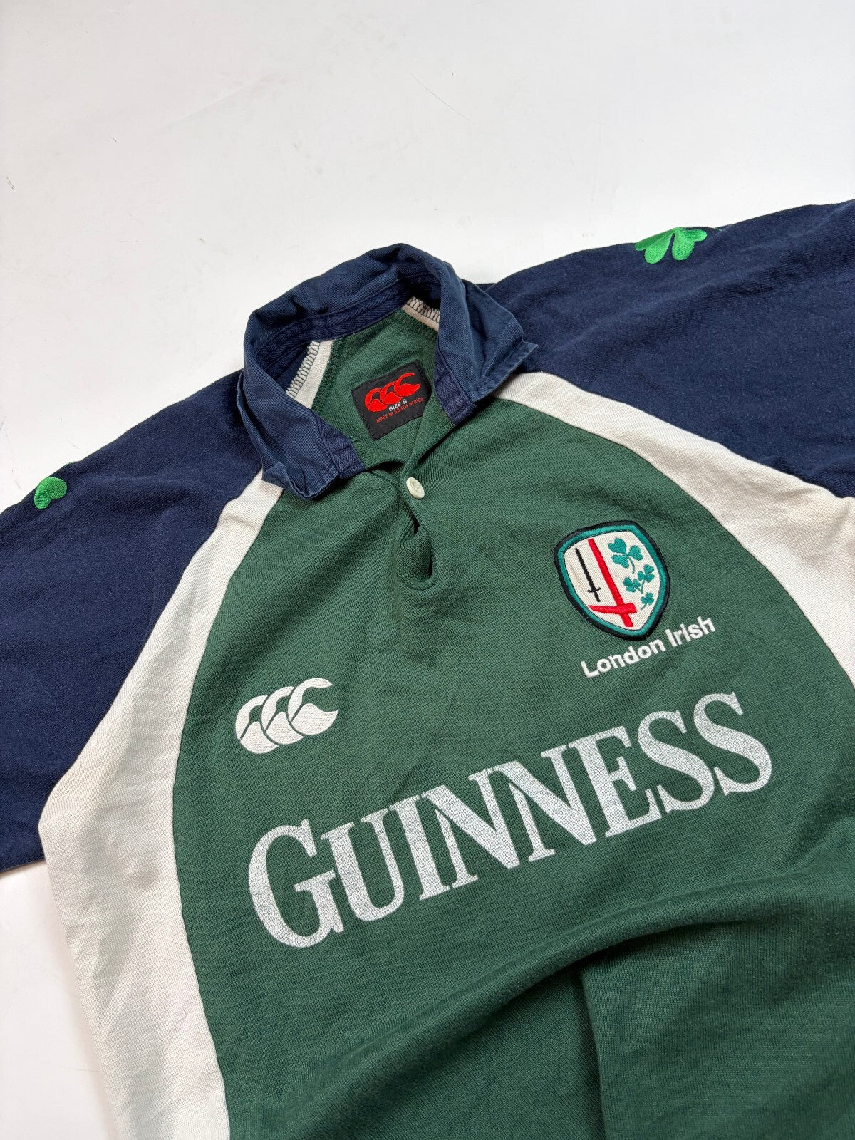 Vintage London Irish 2004/05 Canterbury Guinness rugby shirt (S)