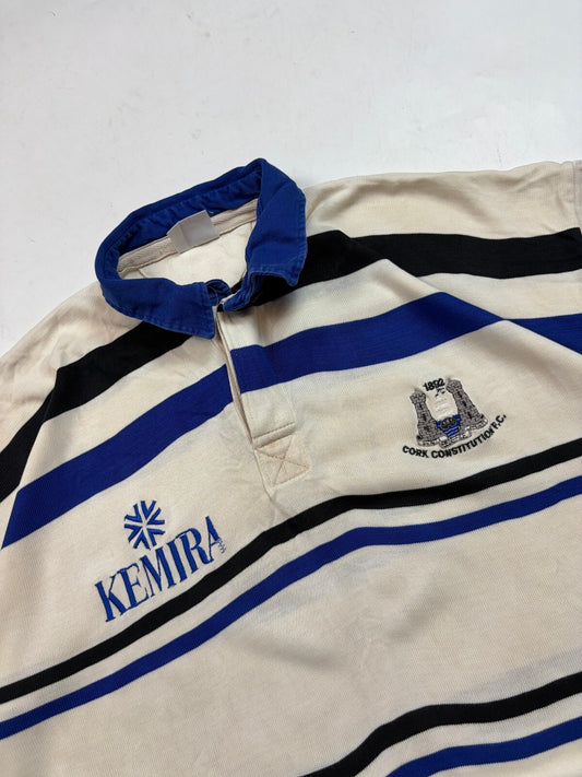 Vintage 90s Cork Constitution match worn O'neills rugby union shirt (XXL)