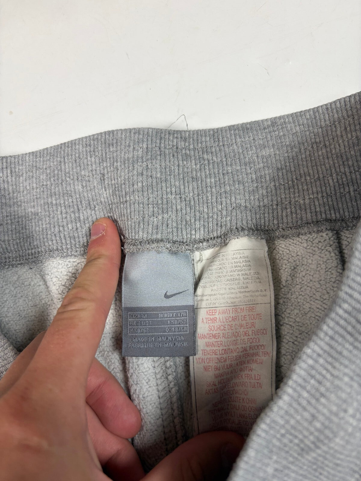 Vintage Nike side stripe baggy joggers (M)