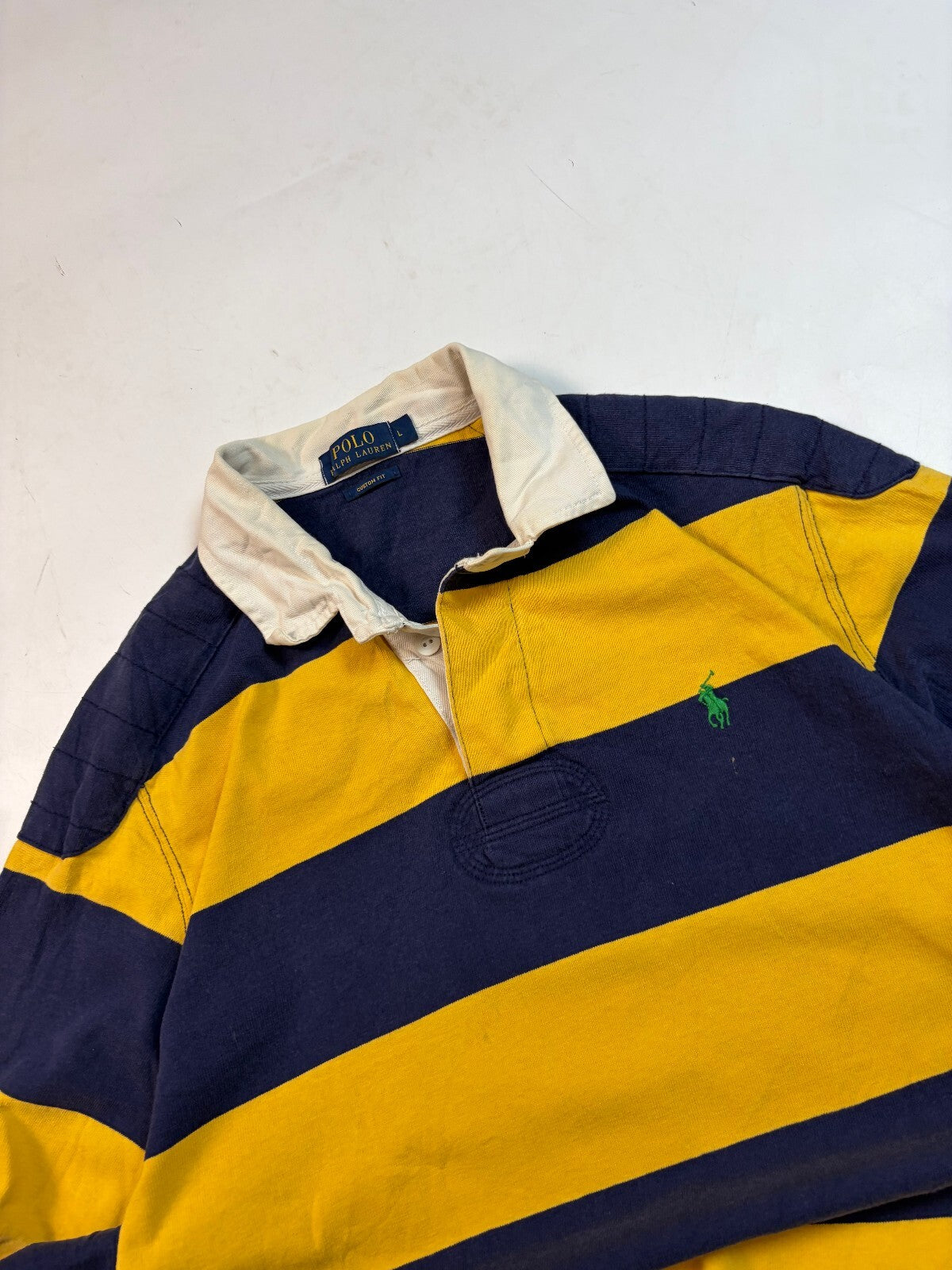 Ralph Lauren striped rugby polo shirt (L)