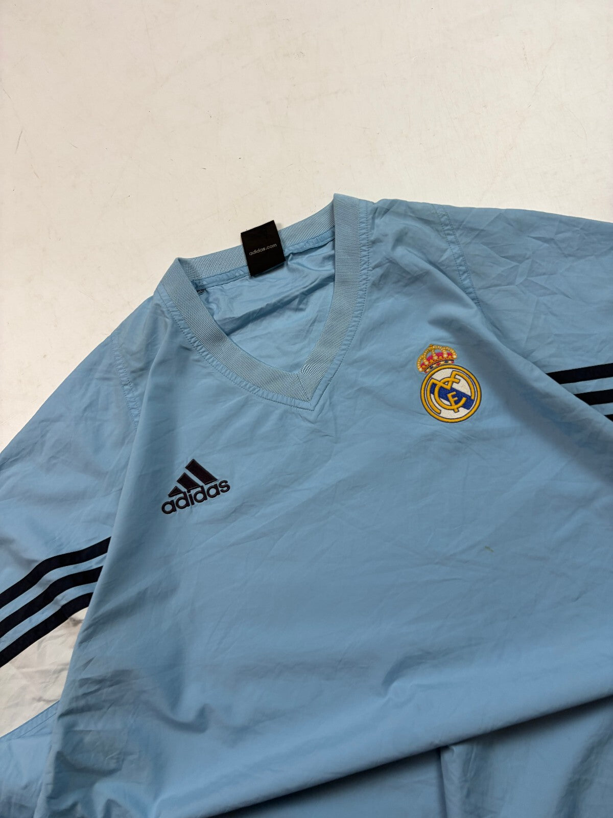 Vintage Real Madrid 2003/04 adidas football pullover windbreaker (L)