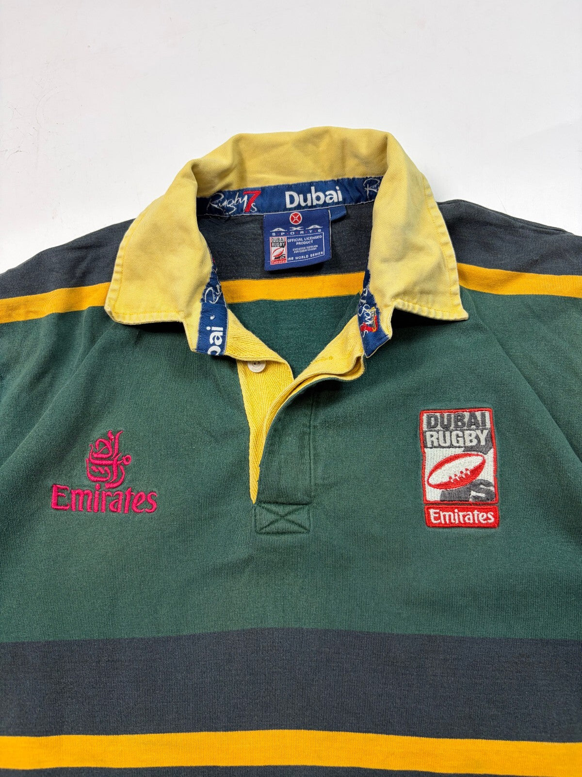 Vintage 90s Dubai Sevens rugby shirt (L)