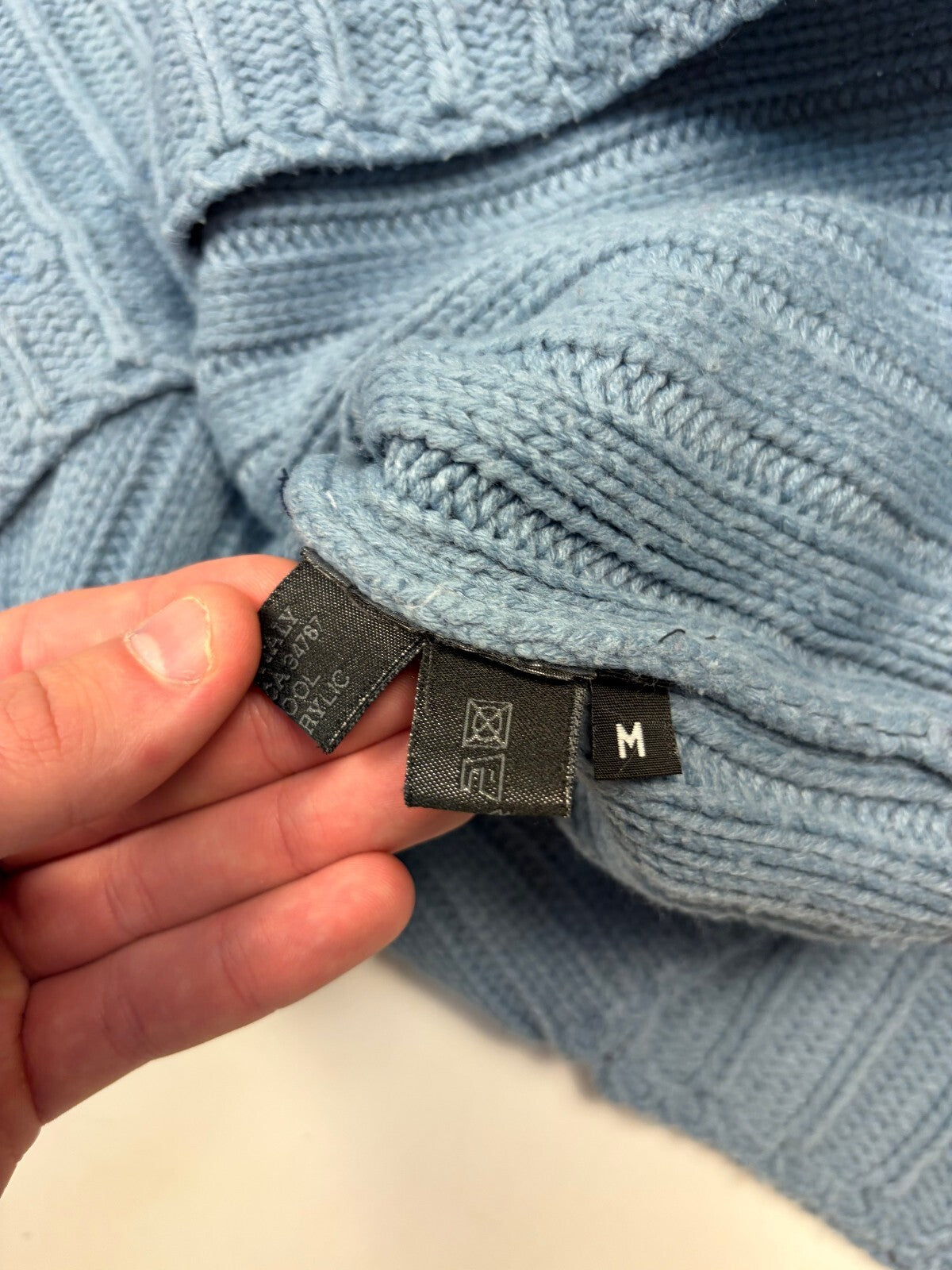 Vintage Prada sport ribbed fisherman knit sweater (M)