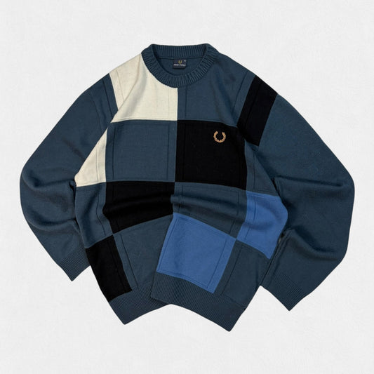 Vintage Fred Perry abstract knit sweater (M)