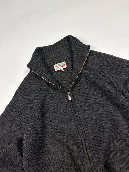 Vintage Levi's full zip knit sweater (M)