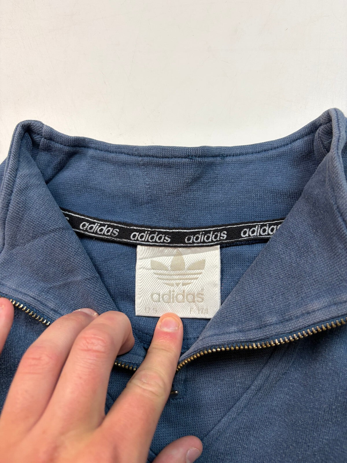 Vintage 90s Adidas originals quarter zip sweatshirt (M)