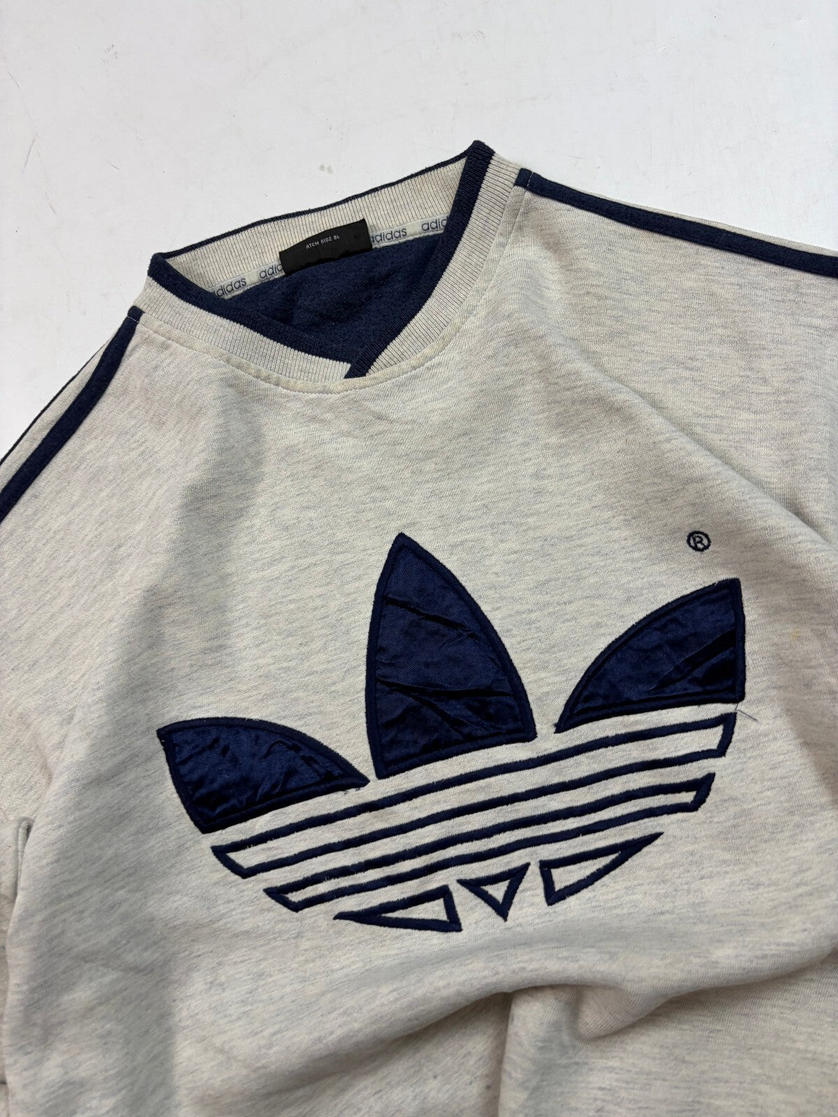 Vintage 90s adidas originals centre logo sweatshirt (L)