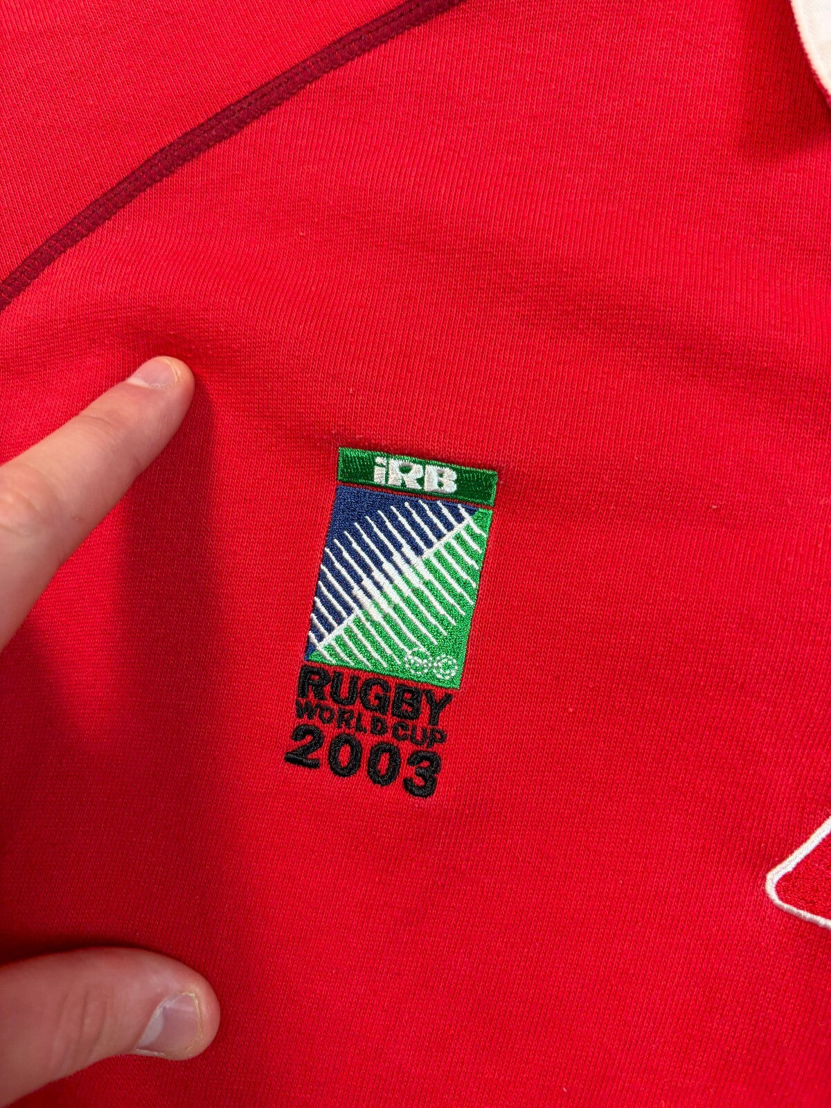 Vintage Wales 2003 world cup Reebok rugby shirt (XL)