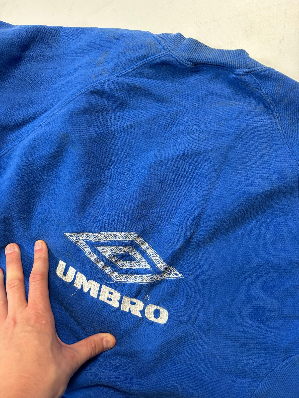 Vintage 90s Umbro pro training centre logo sweatshirt (L)