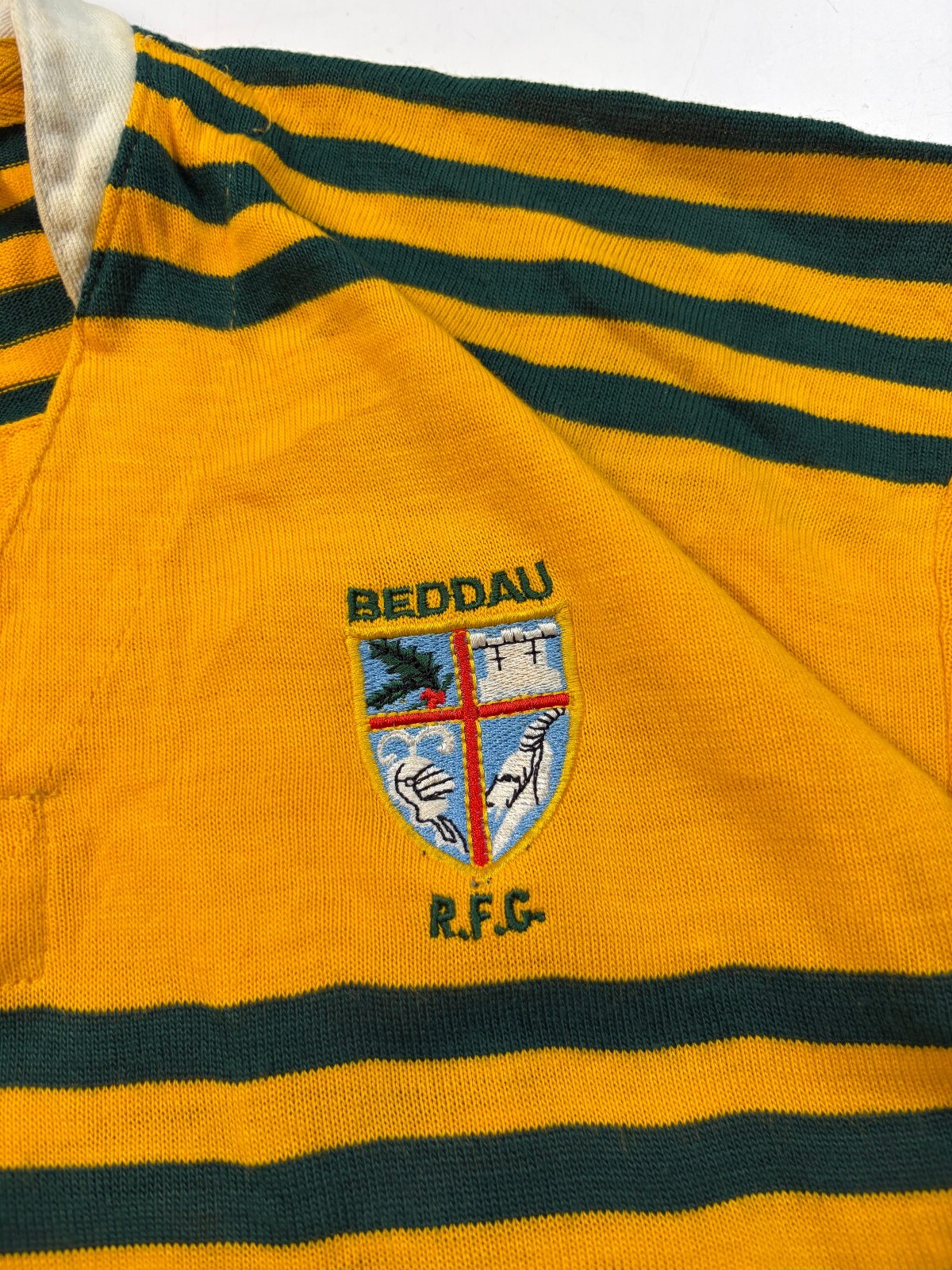 Vintage 80s Beddau Halbro rugby union shirt (L)