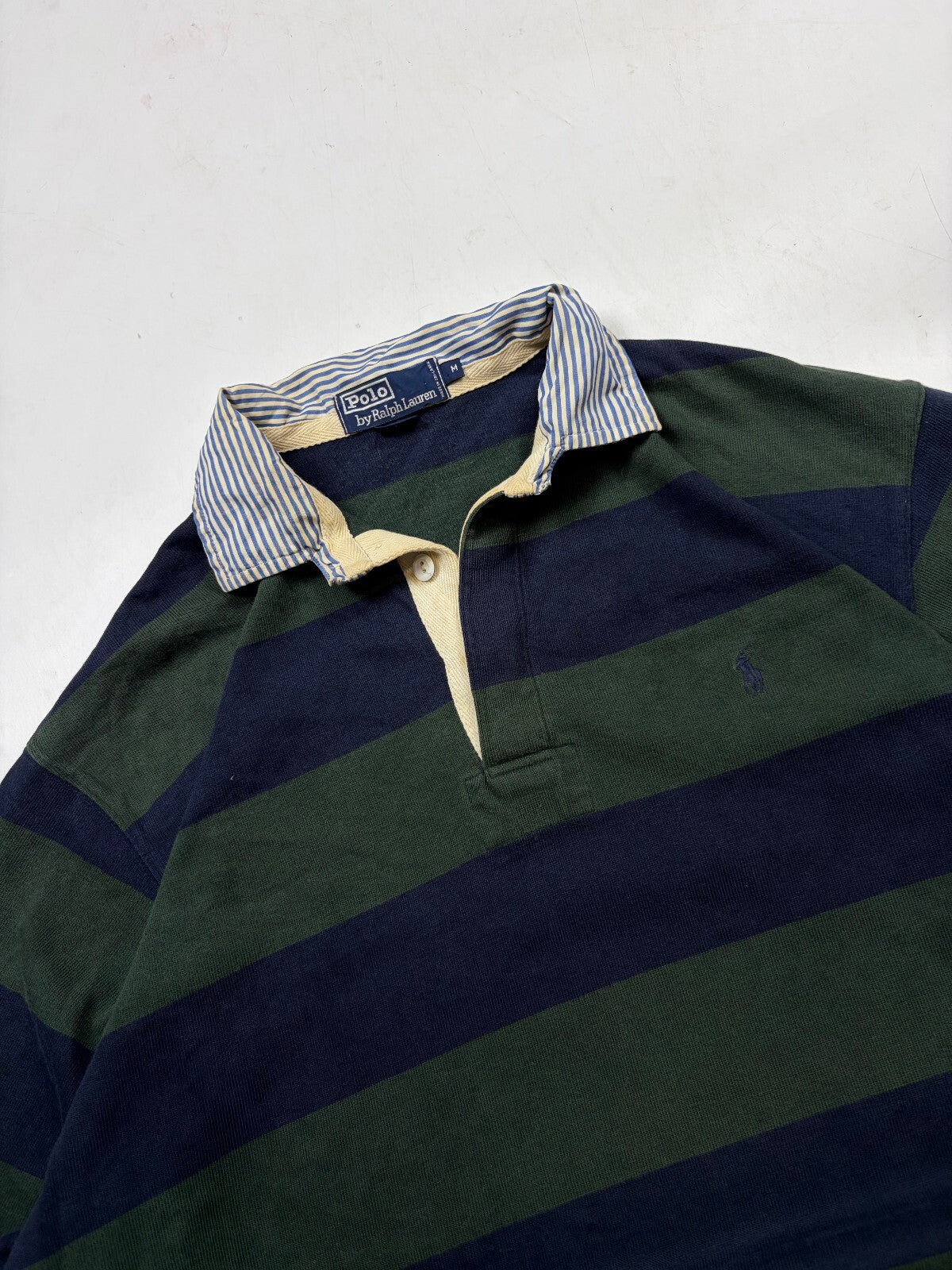 Vintage 90s Ralph Lauren striped rugby polo shirt (M)