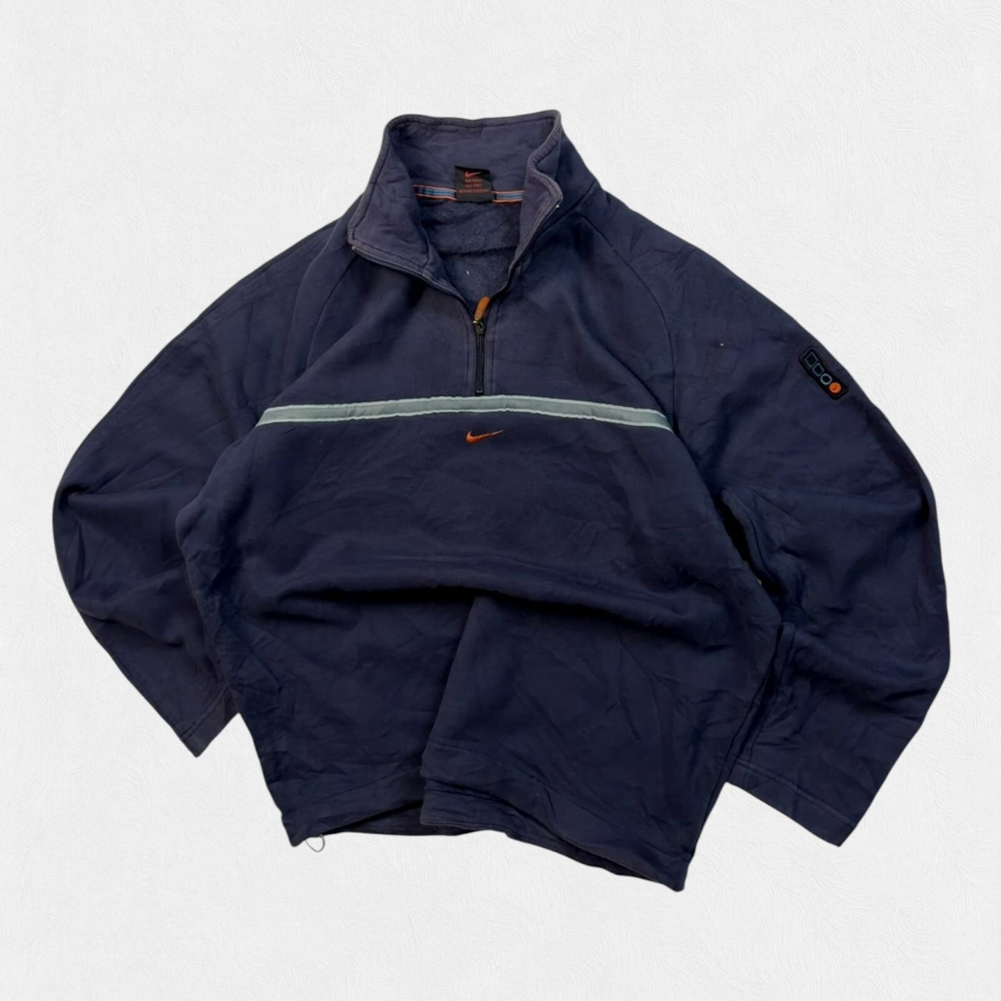 Vintage 90s Nike centre logo quarter zip sweatshirt (S)