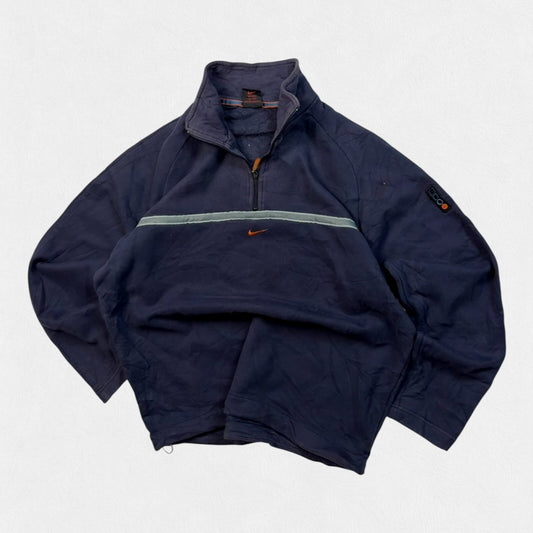 Vintage 90s Nike centre logo quarter zip sweatshirt (S)