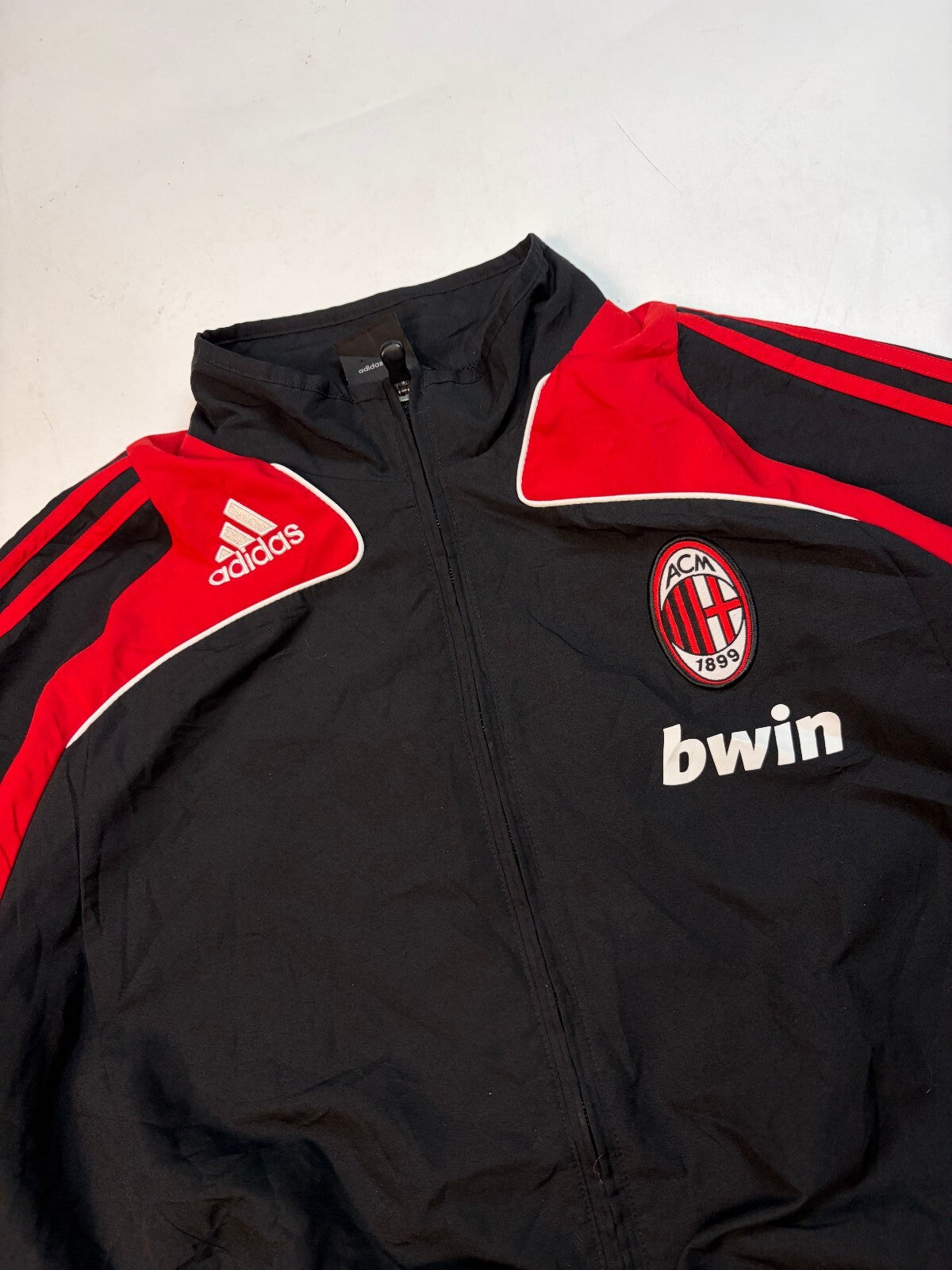 Vintage AC Milan 2008/09 Adidas football track jacket (XL)