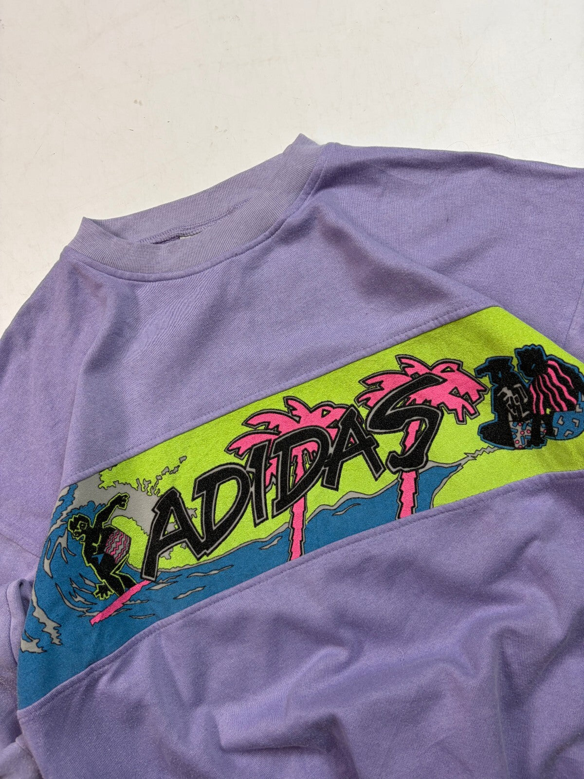 Vintage 80s adidas originals surfing sweatshirt (M)