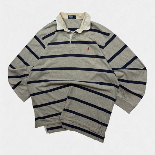 Vintage Ralph Lauren striped rugby polo shirt (XL)