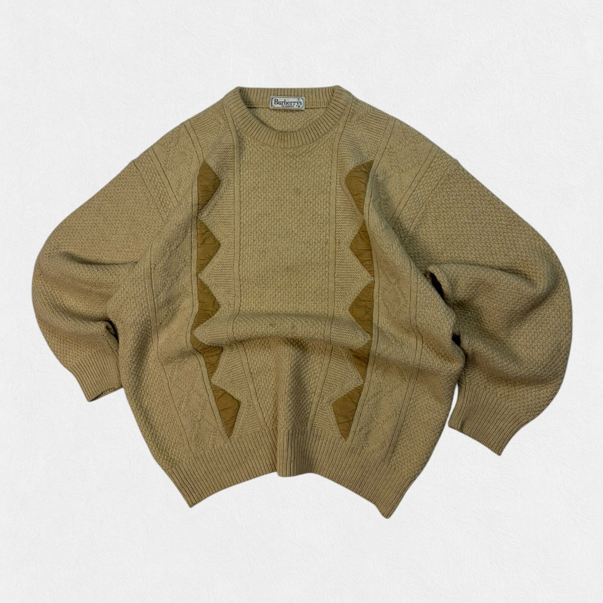 Vintage 90s Burberry geometric knit sweater (M)
