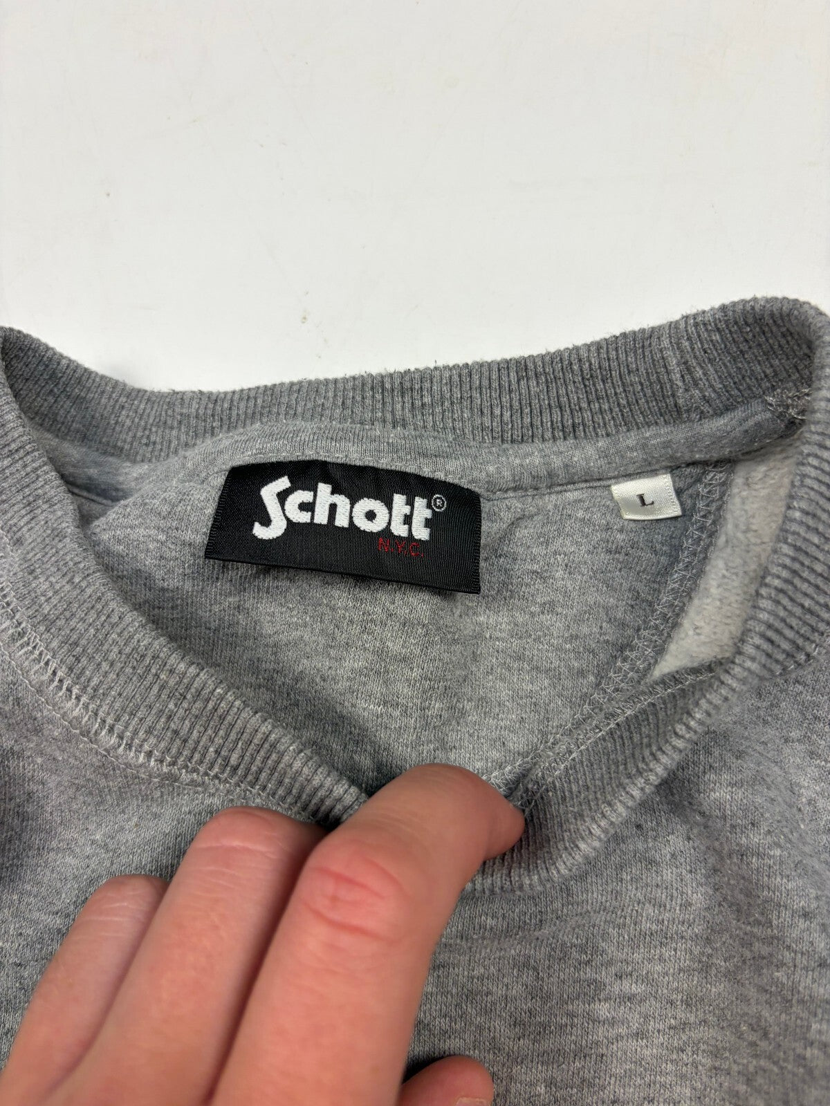 Vintage Schott NYC spell out sweatshirt (L)