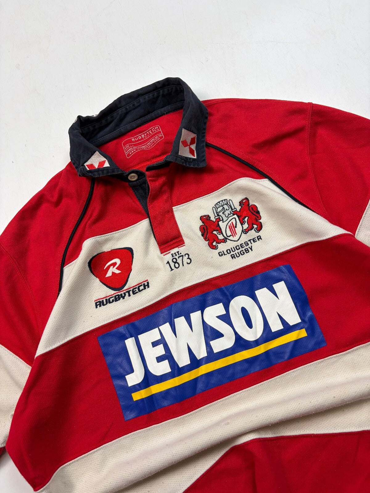 Vintage 90s Gloucester 2009/10 Rugbtech rugby union shirt (L)