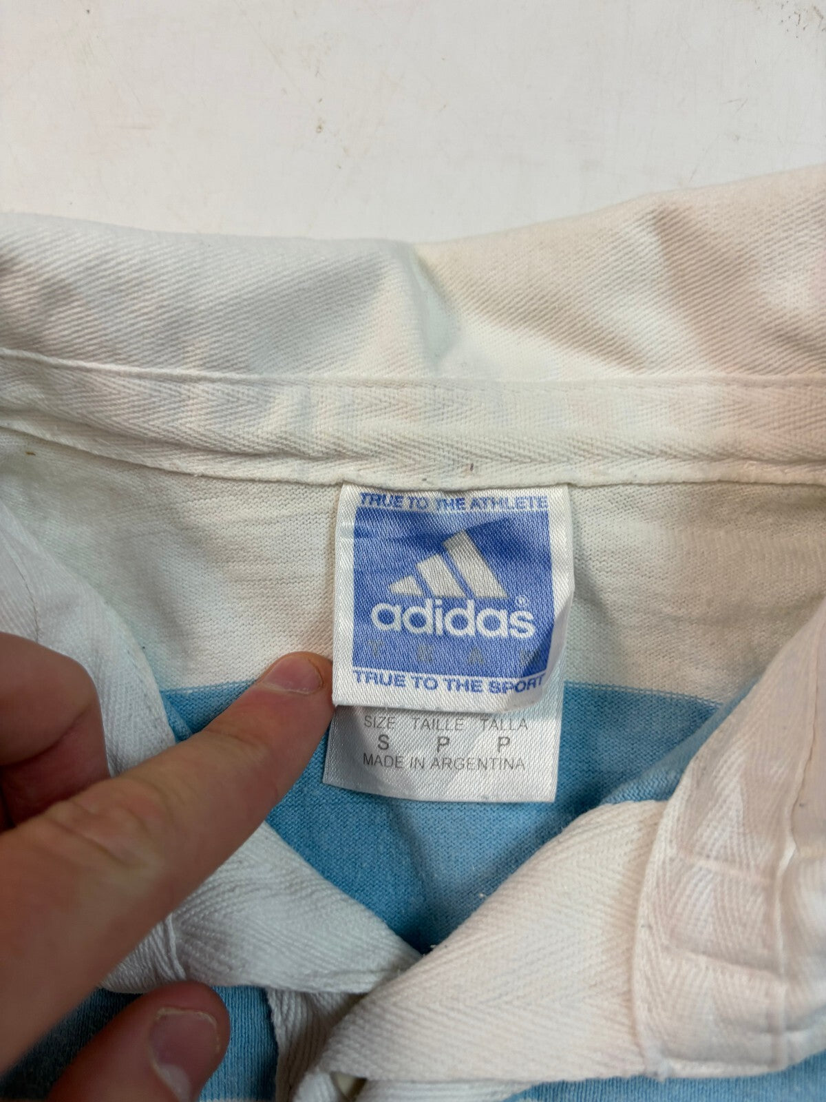 Vintage Argentina 1999/00 Adidas rugby union shirt (S)