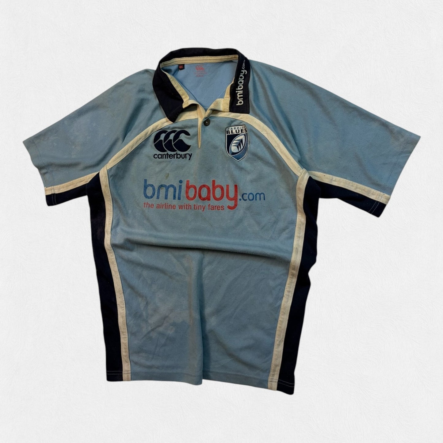 Vintage Cardiff Blues 2006/07 Canterbury home rugby shirt (XL)