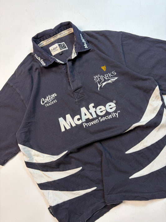 Vintage Sale Sharks 2006/07 Cotton Traders rugby union shirt (L)