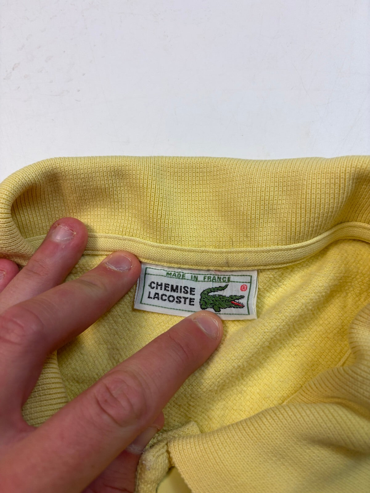 Vintage 80s Lacoste la chemise collared sweatshirt (XL)