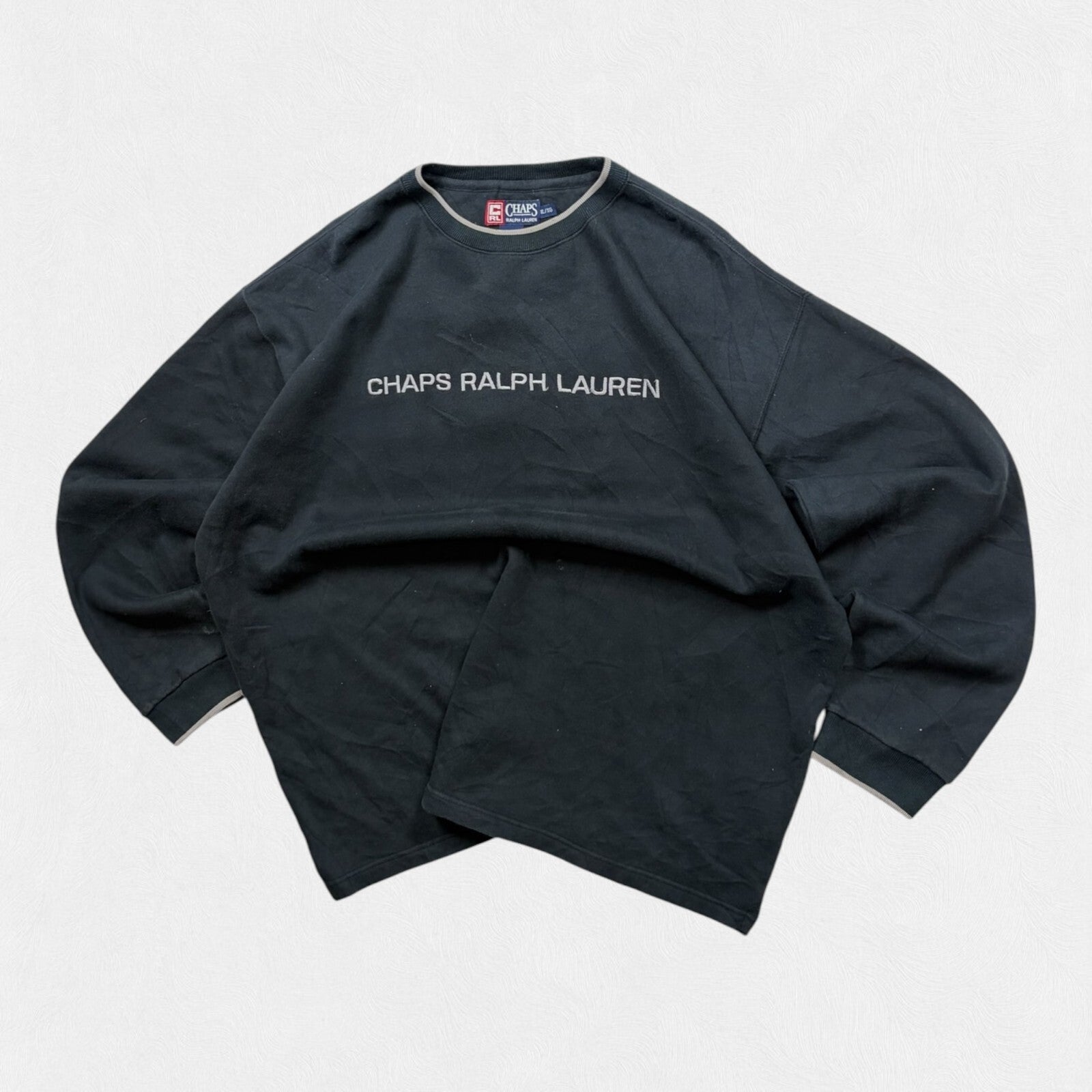 Vintage Y2K Chaps Ralph Lauren spell out sweatshirt (XL)