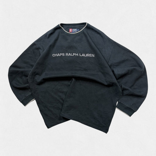 Vintage Y2K Chaps Ralph Lauren spell out sweatshirt (XL)