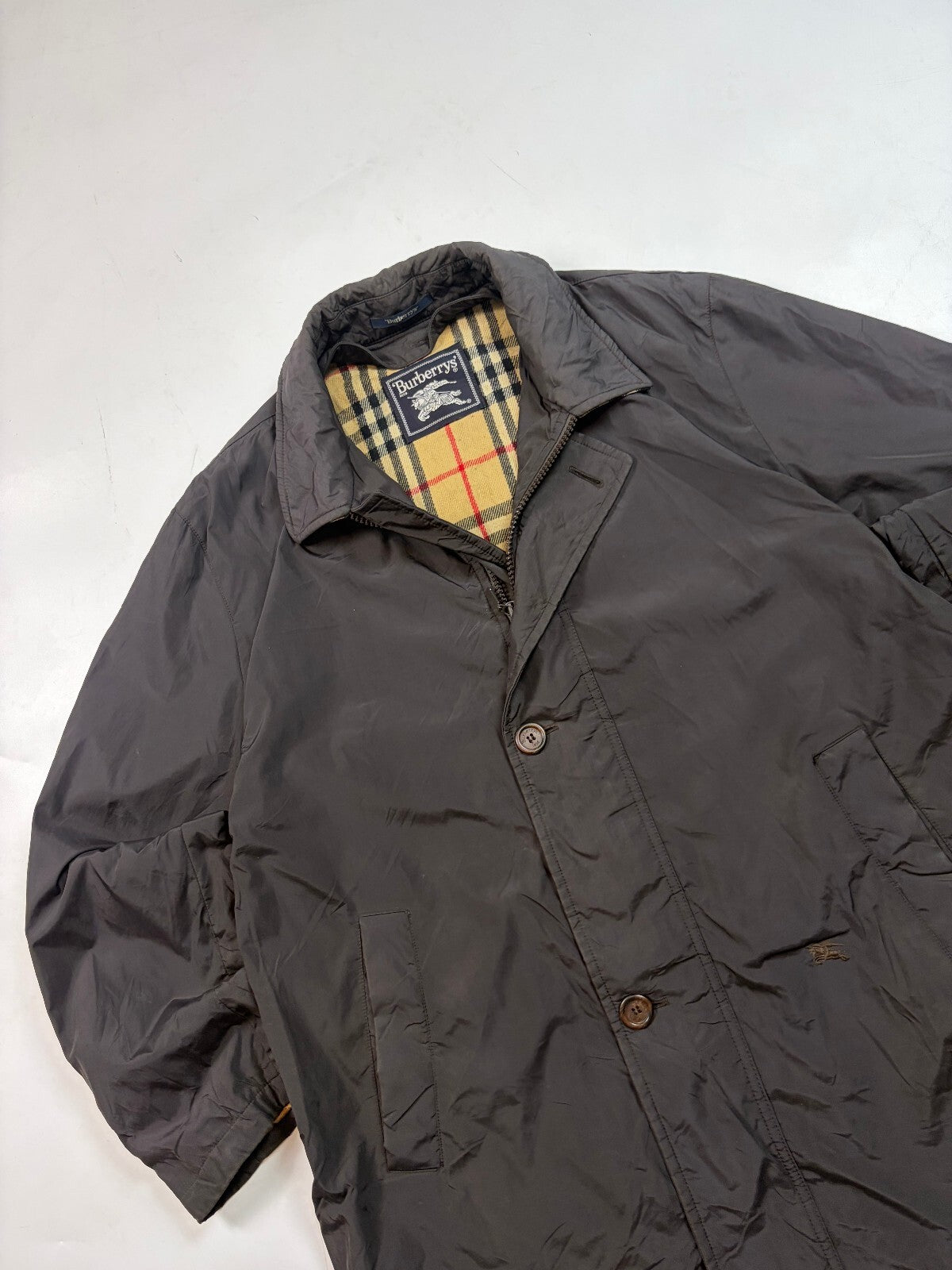 Vintage 90s Burberry nova check collared jacket (L)