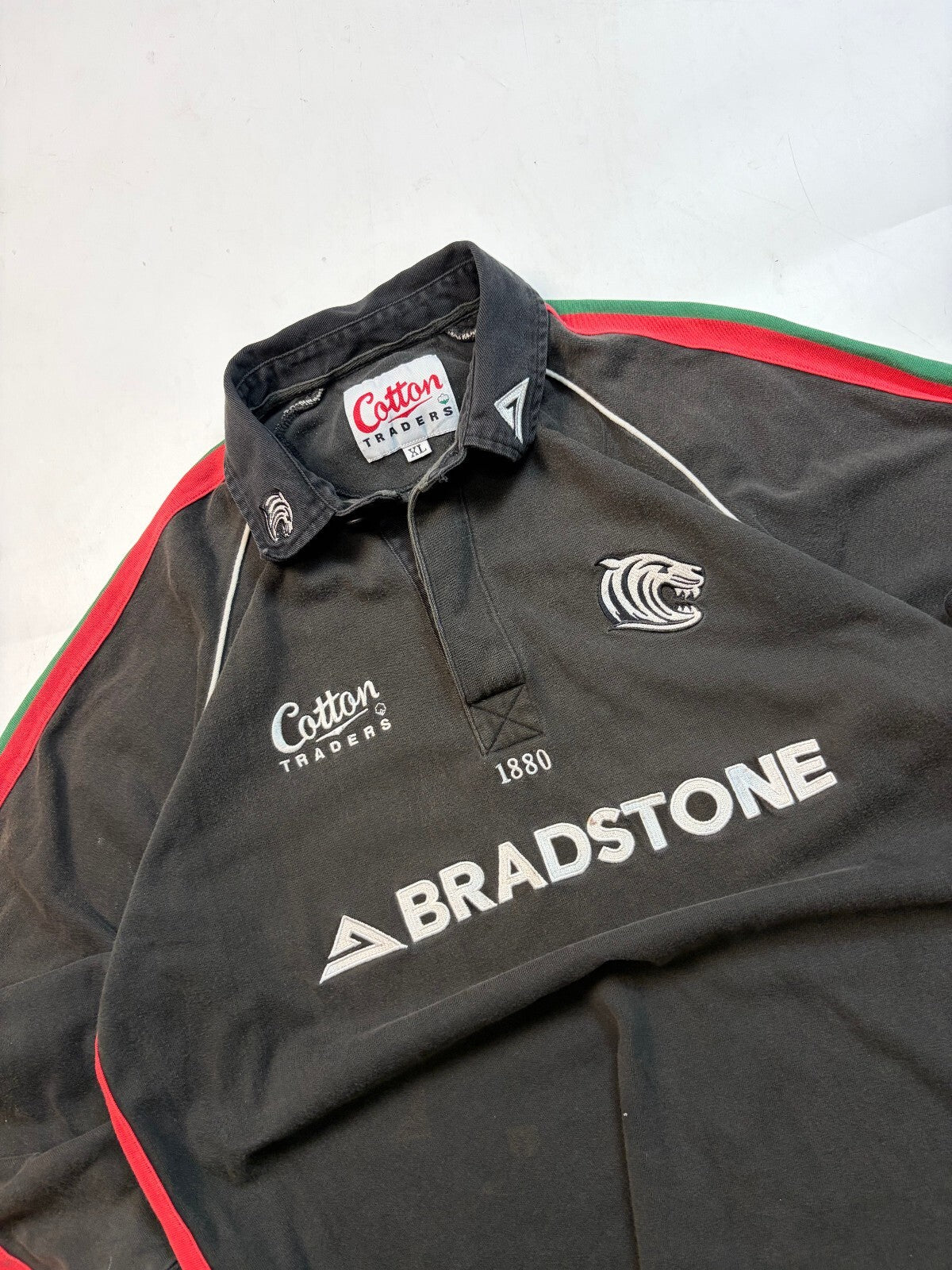 Vintage Leicester Tigers 2004/05 Cotton Traders away rugby union shirt (XL)