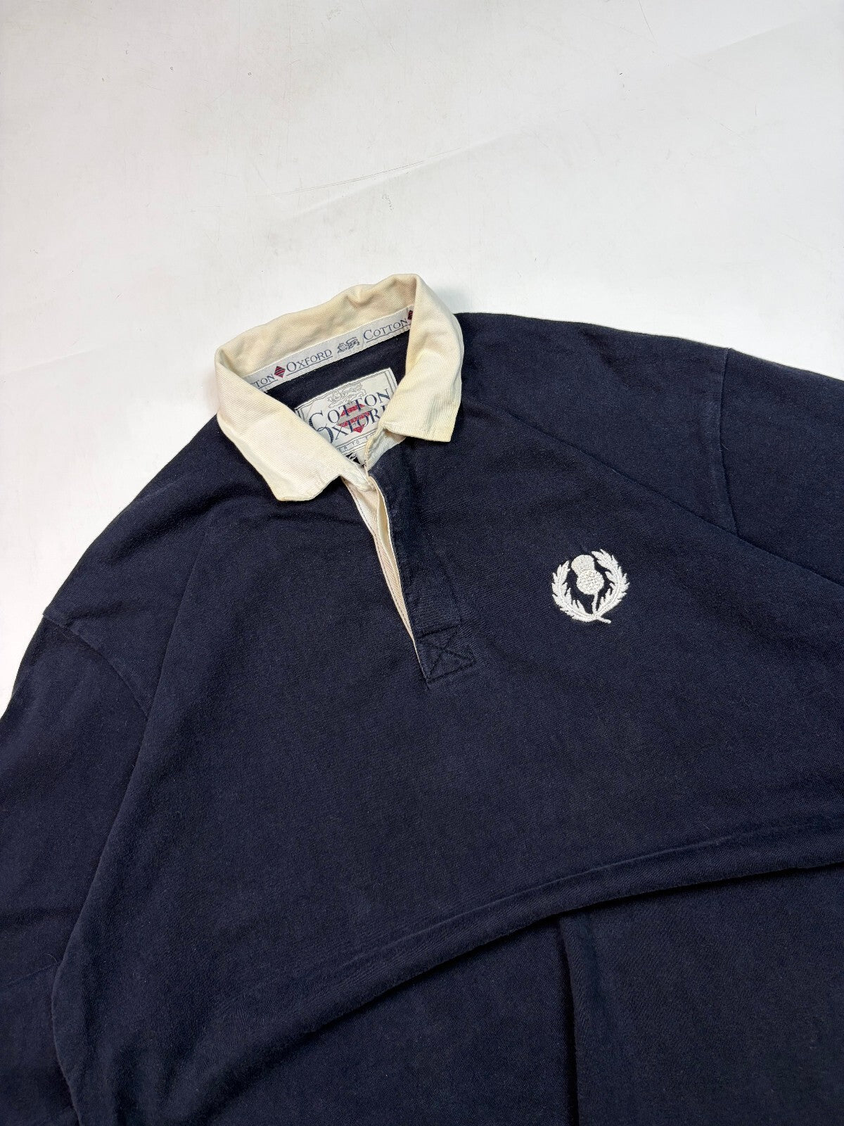 Vintage 90s Scotland Cotton Oxford rugby union shirt (XL)