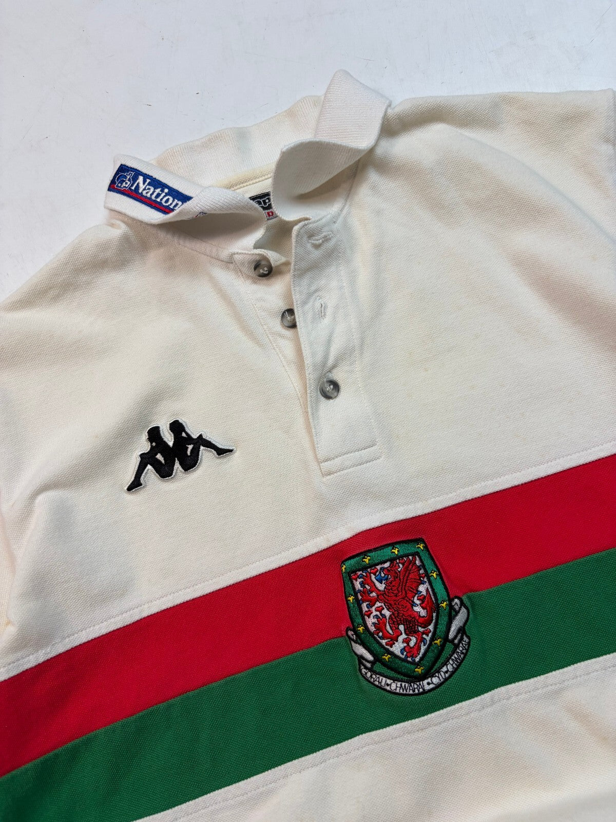 Vintage Wales 2005 Kappa football polo shirt (M)