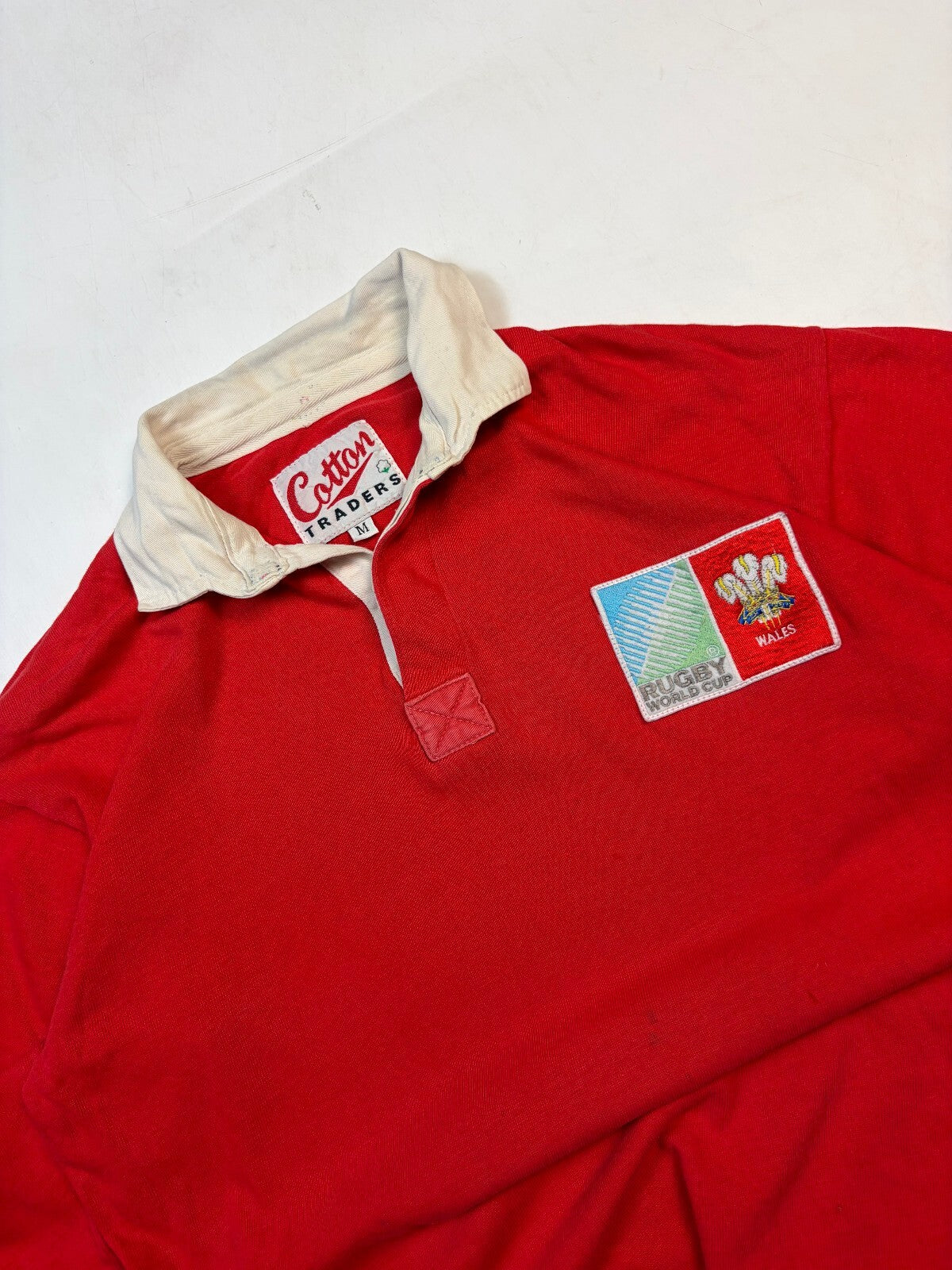Vintage Wales 1991 world cup Cotton Traders rugby shirt (M)