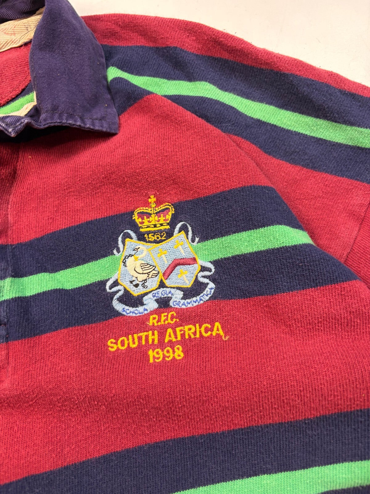 Vintage RGS High Wycombe 1998 South Africa tour Peveril rugby union shirt (XL)