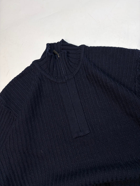Barbour quarter zip boatman fisherman knit sweater (L)