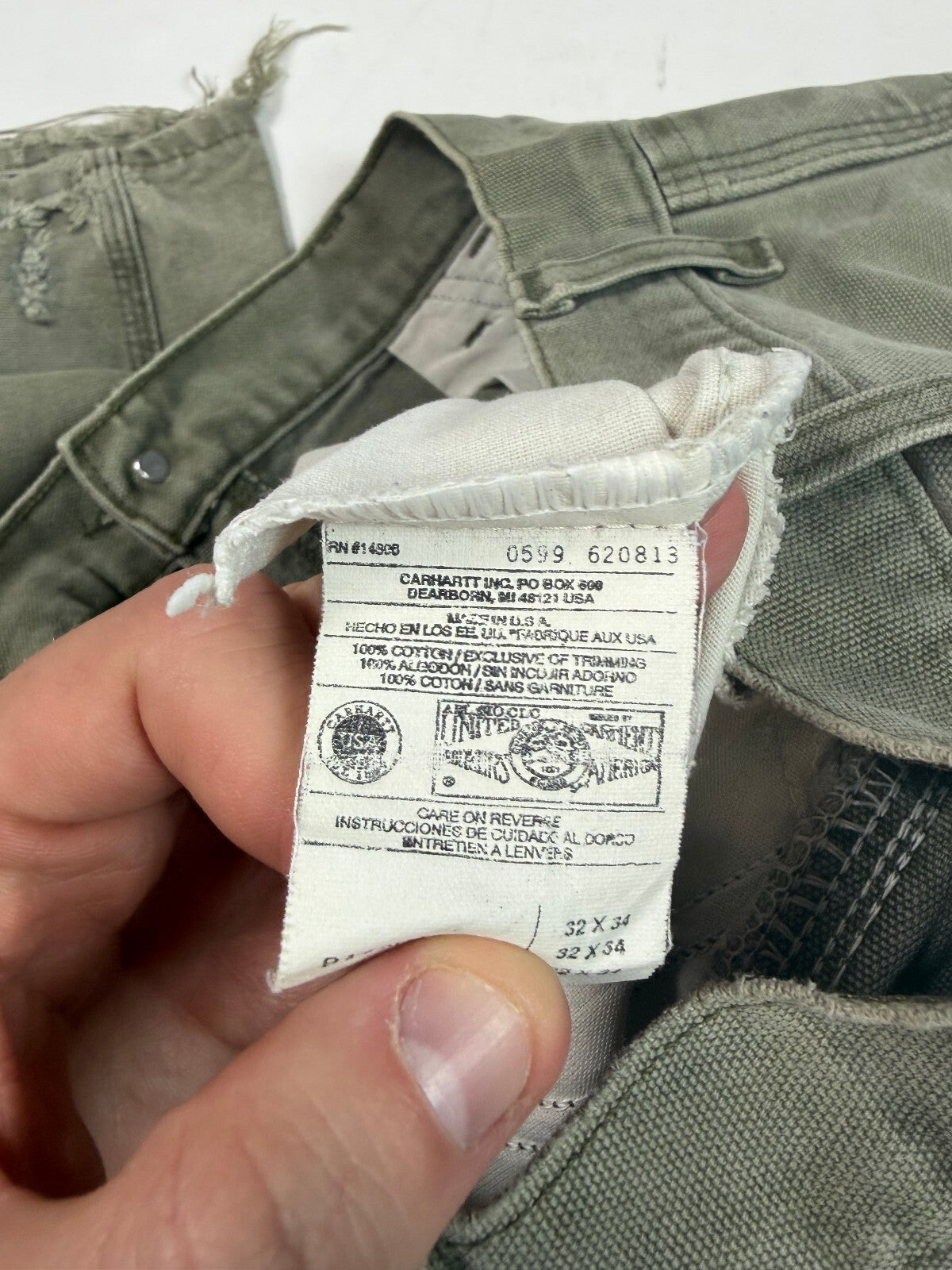Vintage 90s Carhartt USA baggy carpenter pants (W32)