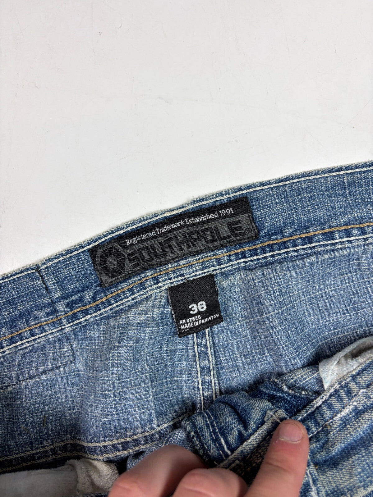 Vintage Southpole skateboarding baggy hip hop jeans (W38)