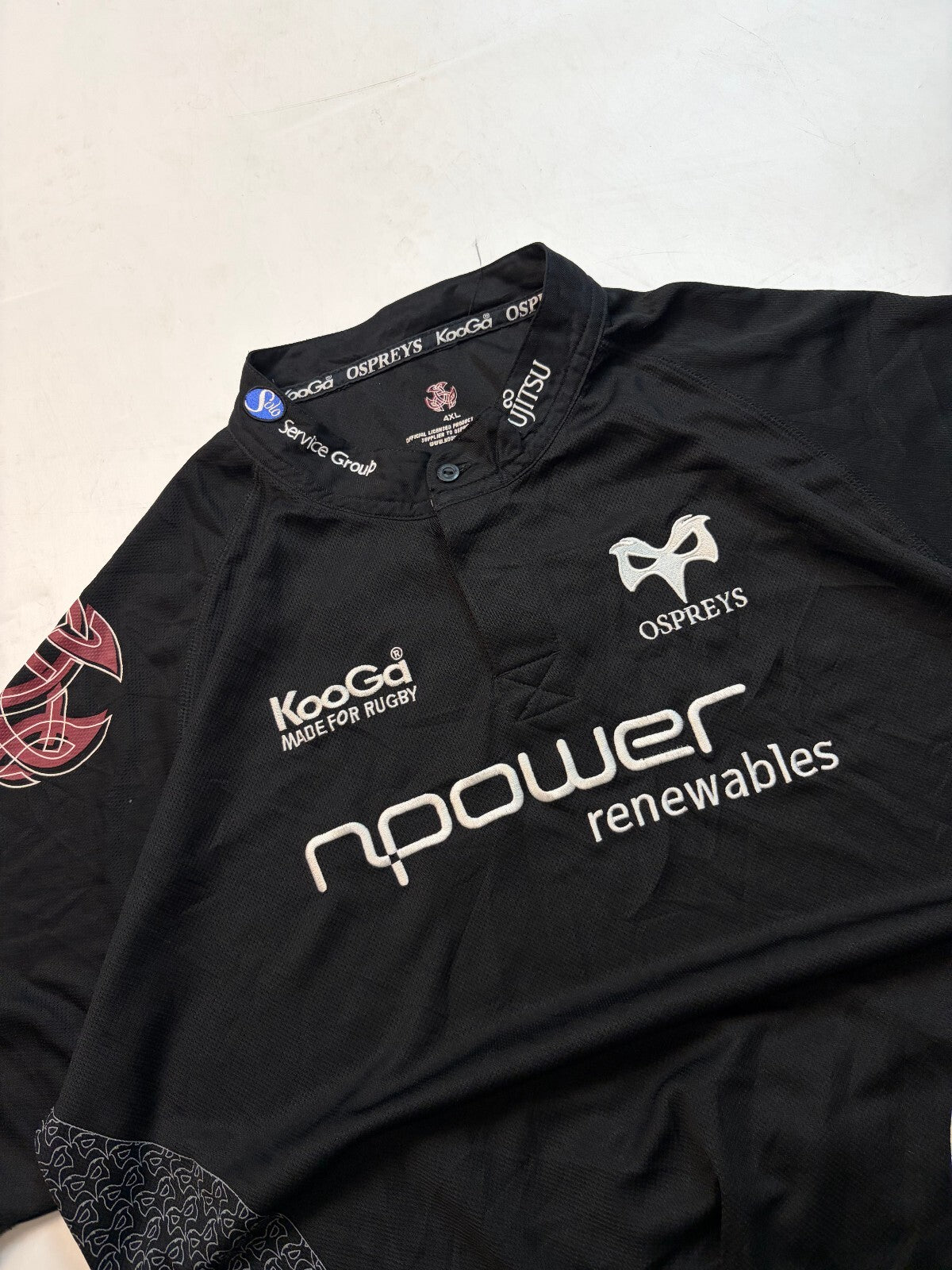 Vintage Ospreys 2008/09 Kooga home rugby shirt (4XL)